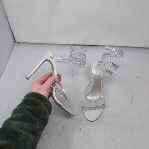 René Caovilla White Wedding Chandelier Crystal Sandal